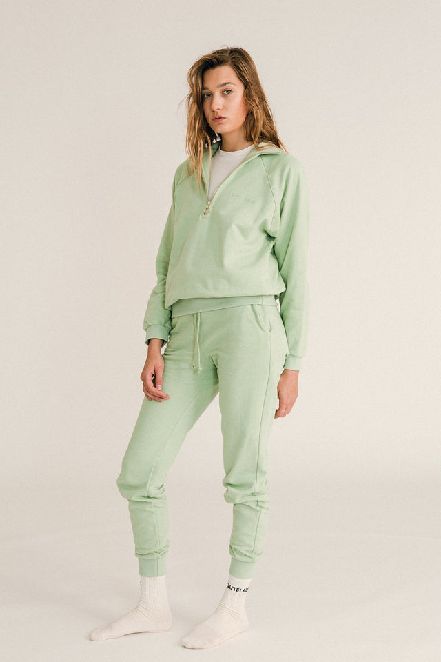 Jutelaune Mint Zip Sweatshirt