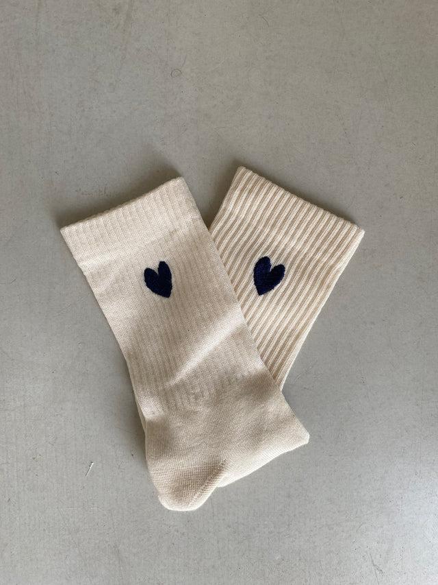 Jutelaune Navy Heart Socks