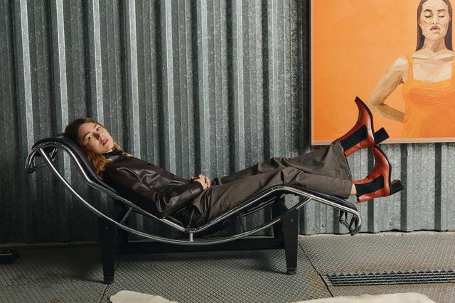 Jutelaune Orangine Squared Heel Boots