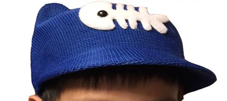 K Cliffs 6" Diameter Mesh Hat With Ears And A Fish Stitched On The Hat