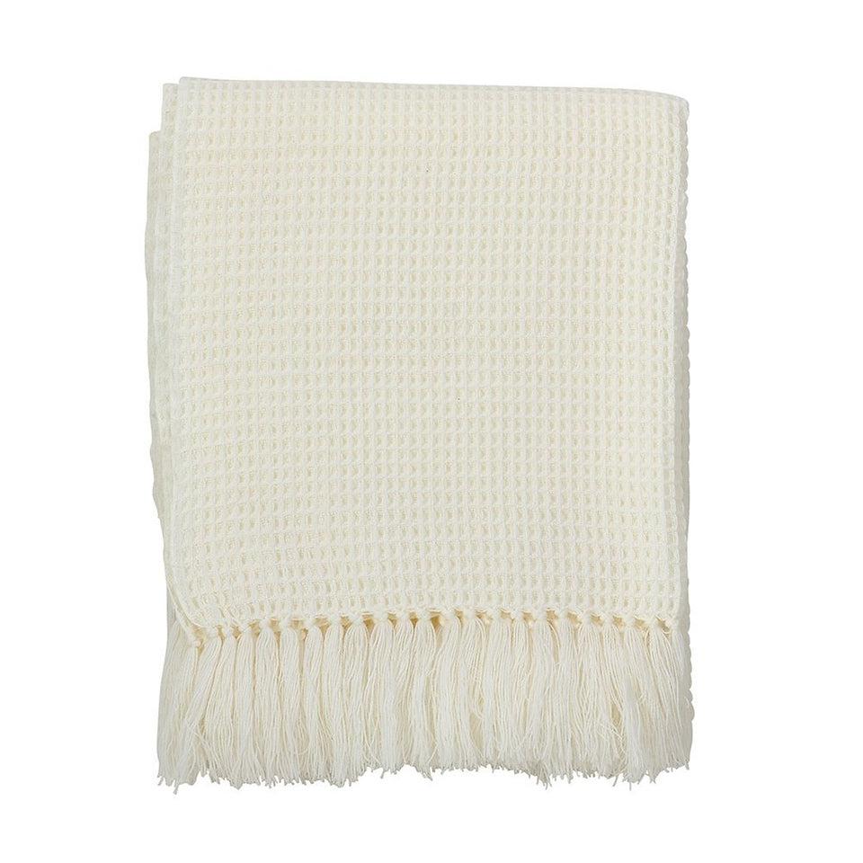 K Cliffs Classic Waffle Weave Tassel Trim Throw - 50"x60"
