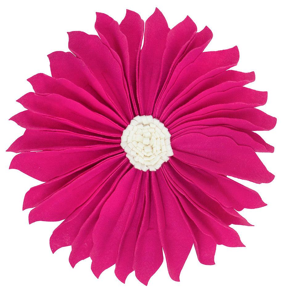 K Cliffs K-Cliffs 13" Round 3D Flower Decorative Throw Pillow