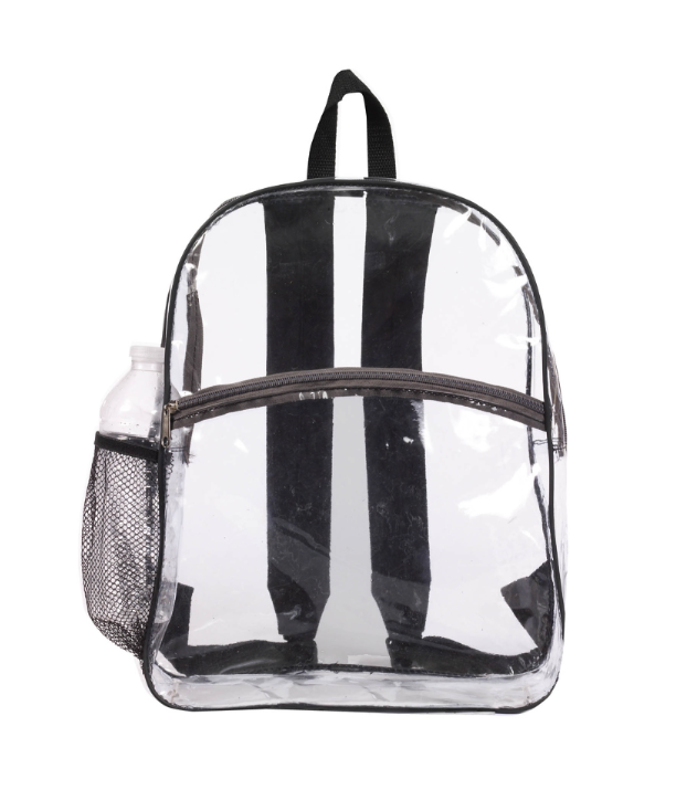 K Cliffs K-Cliffs 15.5" Clear School Backpack See Through Elementary-Adult Daypack