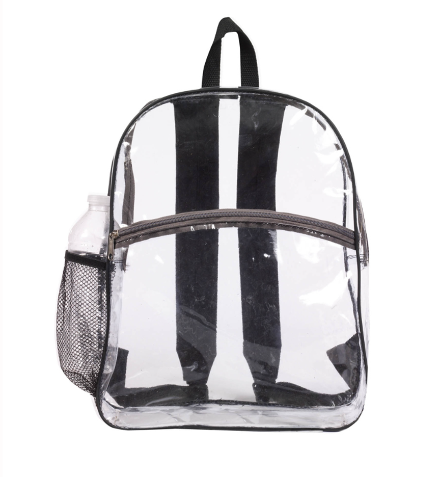 k cliffs K-Cliffs 15.5" Clear School Backpack See Through Elementary-Adult Daypack