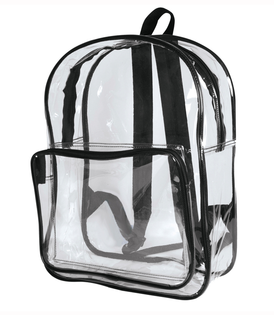 K Cliffs K-Cliffs 16" Clear PVC School Backpack Bag Book Bag