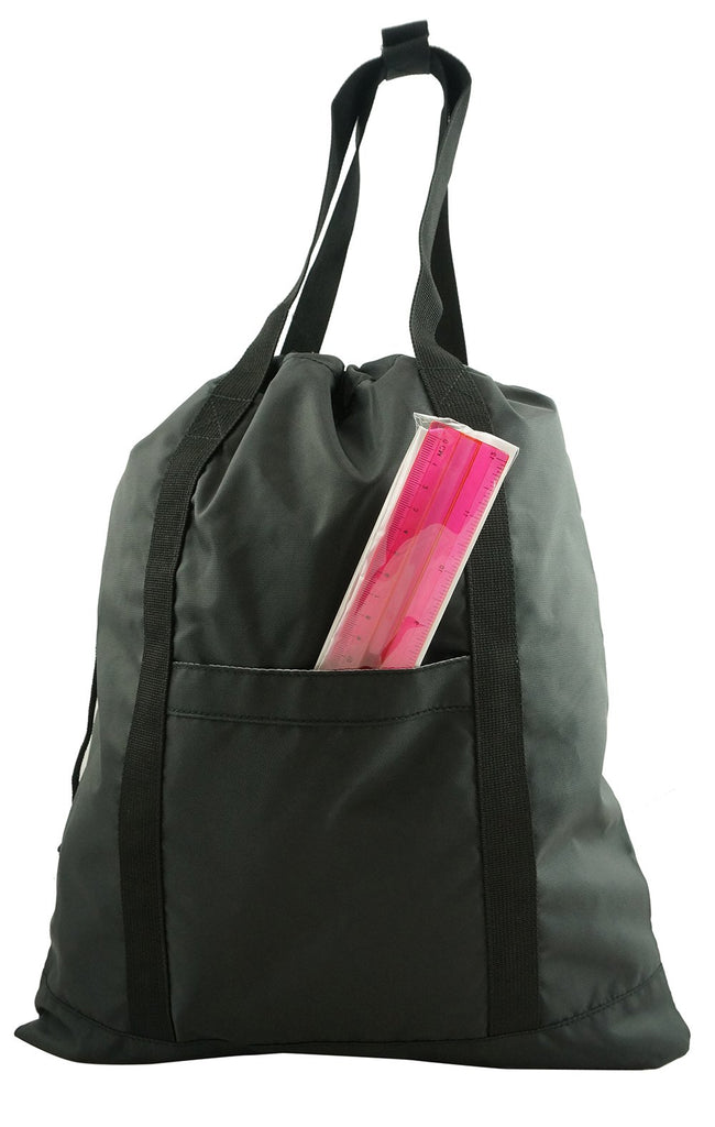 K Cliffs K-Cliffs 18" 2-in-1 Unisex Drawstring Backpack & Convertible Tote Bag