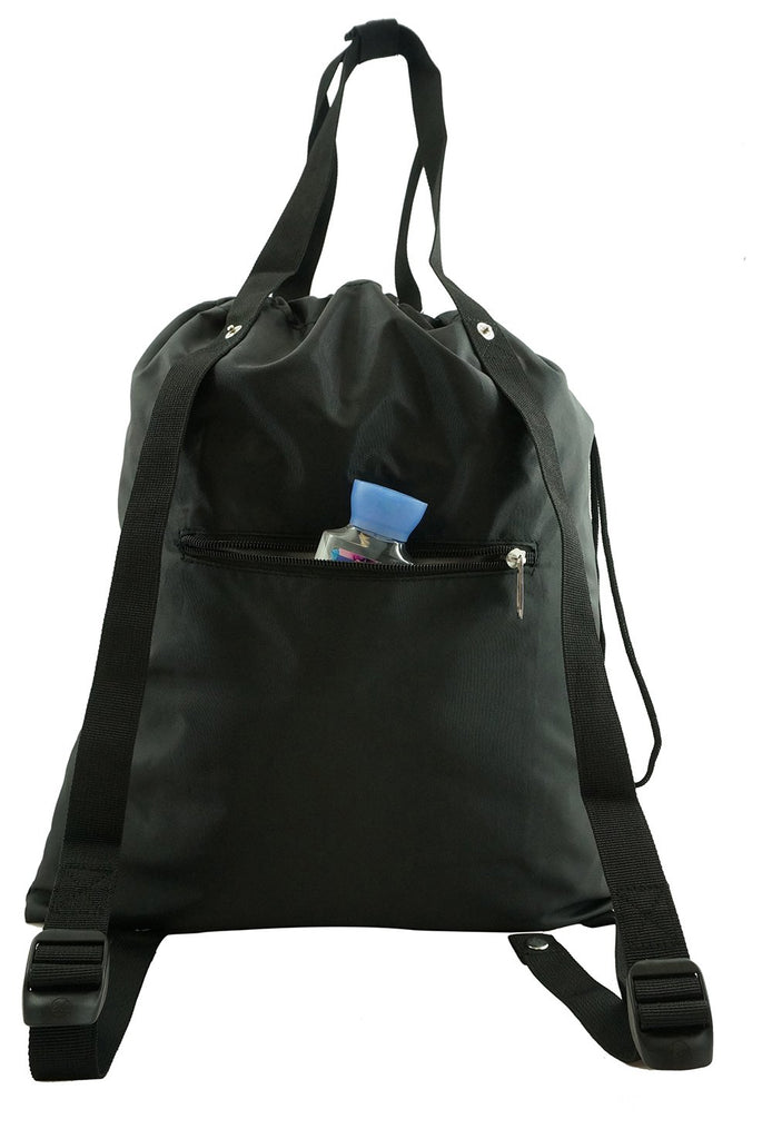 K Cliffs K-Cliffs 18" 2-in-1 Unisex Drawstring Backpack & Convertible Tote Bag
