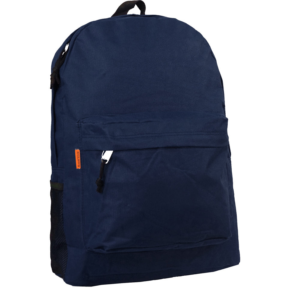 k cliffs K-Cliffs 18" Classic School Backpack w/Padded Shoulder Straps and Side Pocket