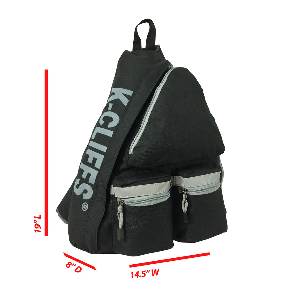 K Cliffs K-Cliffs 19" Sling Backpack Bright Color Body Bag Reflective Daypack Bookbag