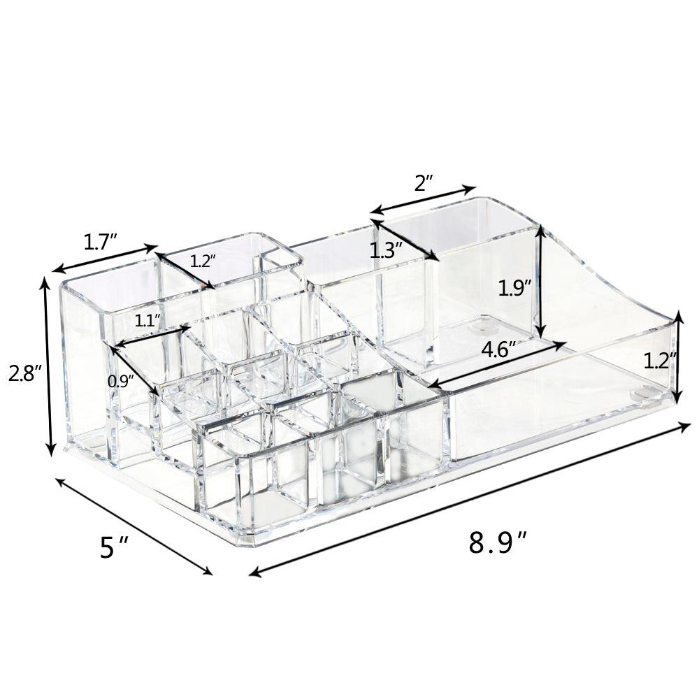 K Cliffs K-Cliffs 3-Step Acrylic Makeup Storage With 8 Compartments /Cosmetic Organizer