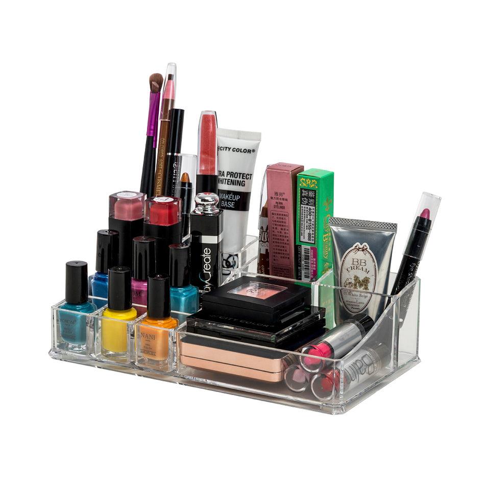 K Cliffs K-Cliffs 3-Step Acrylic Makeup Storage With 8 Compartments /Cosmetic Organizer