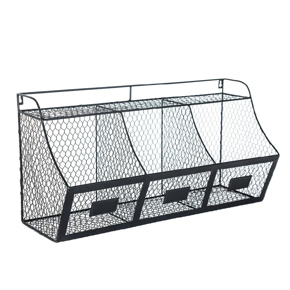 K Cliffs K-Cliffs 3 Wire Storage Compartment Basket Rack Metal Produce Storage Bins
