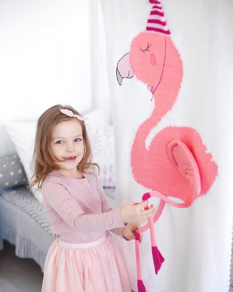 K Cliffs K-Cliffs 3D Flamingo Baby Knit Cotton Crib Throw Blanket Cover Wrap Unisex