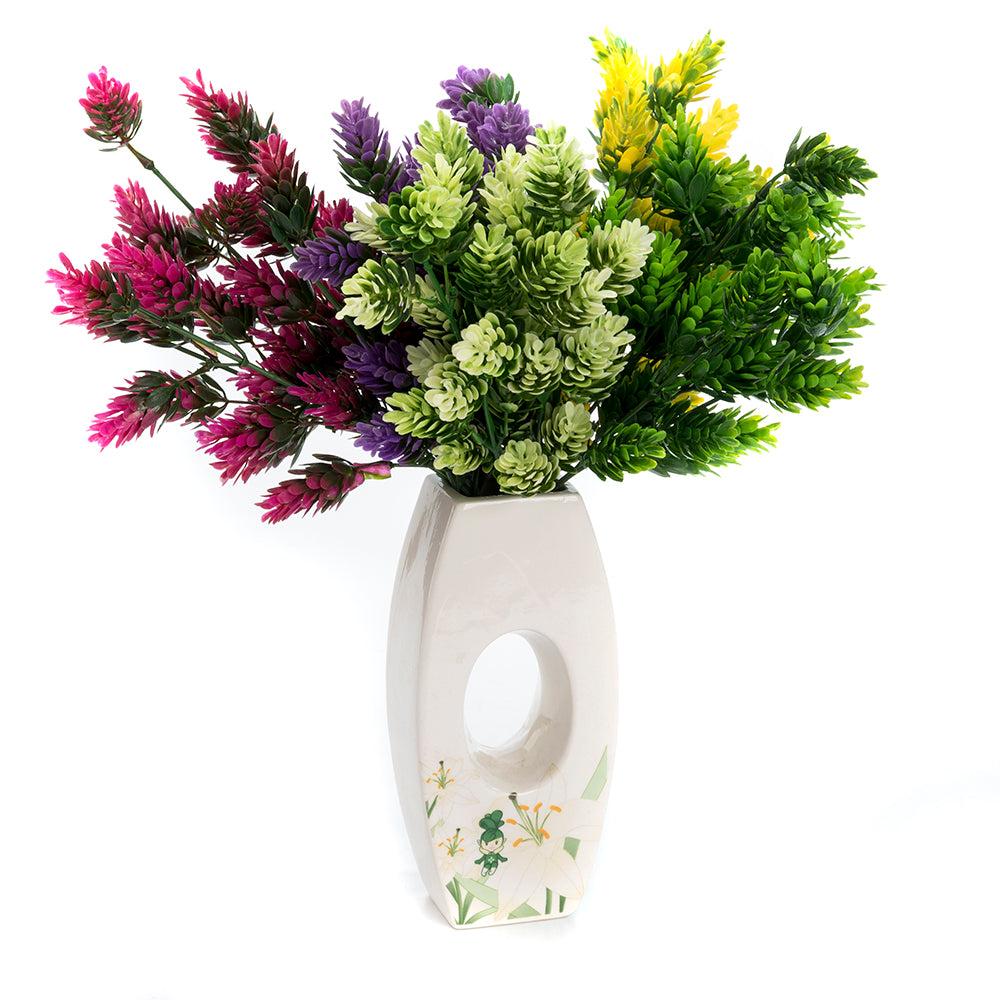 k cliffs K-Cliffs 5 pcs Multi-color Assorted Flocking Artificial Flowers Bouquets Arrangements Unpotted