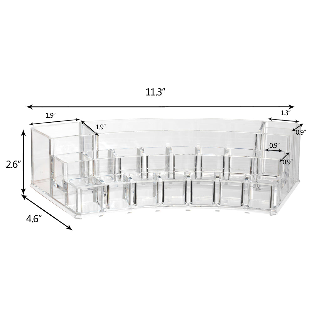 K Cliffs K-Cliffs Acrylic Sector Makeup Organizer With 19 Compartments