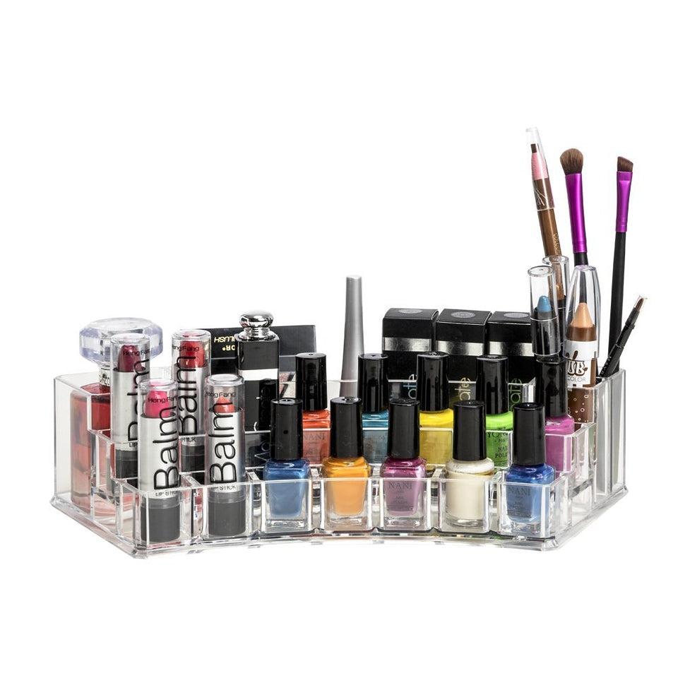 K Cliffs K-Cliffs Acrylic Sector Makeup Organizer With 19 Compartments