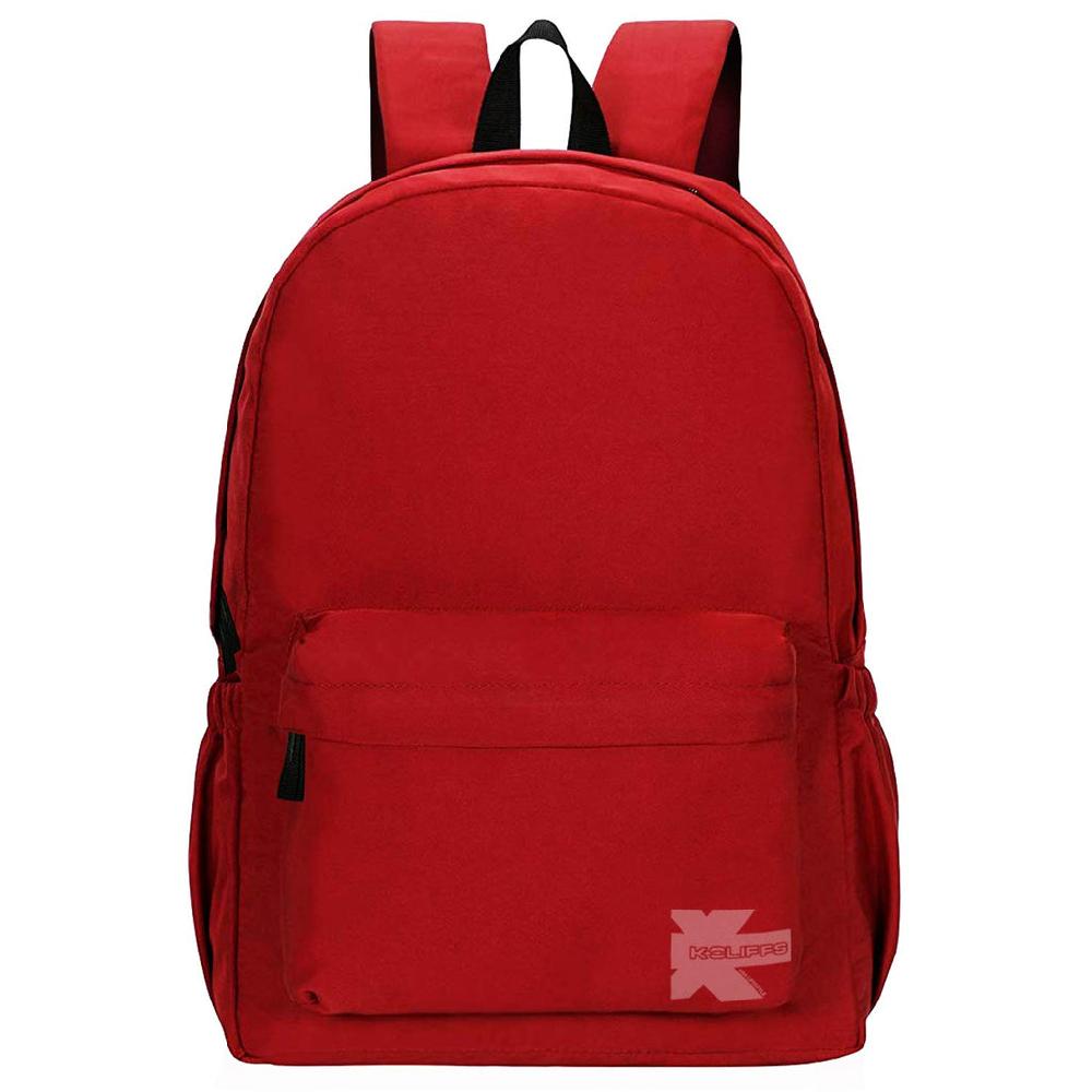 K Cliffs K-Cliffs Basic 18" School Backpack Simple Student School Bag Lightweight Durable Daypack