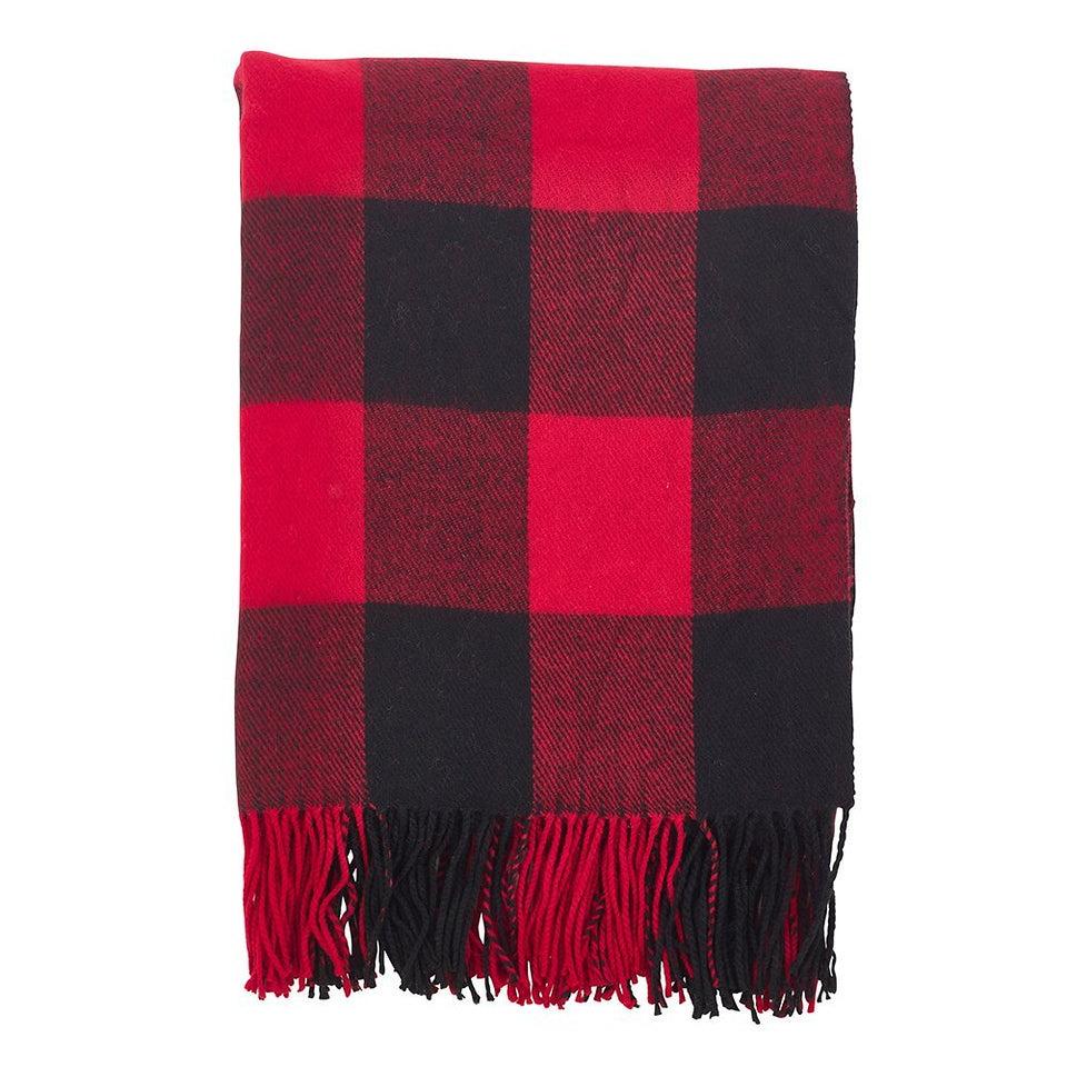k cliffs K-Cliffs Buffalo Plaid Checkered Tassel Throw Blanket- Size 50"x60"