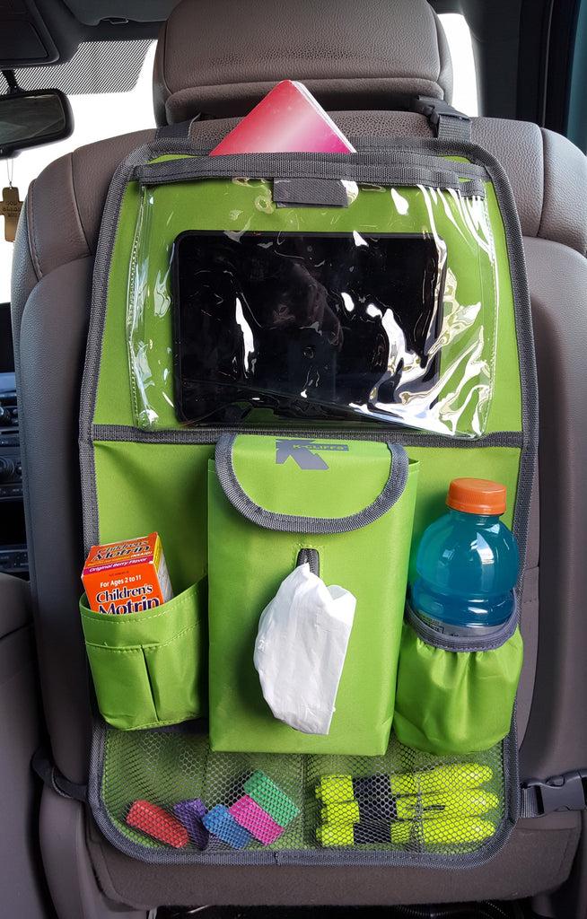 k cliffs K-Cliffs Car Backseat Organizer/Kick Mat With Ipad Tablet Holder Pocket