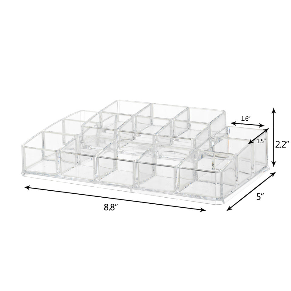 K Cliffs K-Cliffs Clear Acrylic Makeup Organizer With 13 Compartments