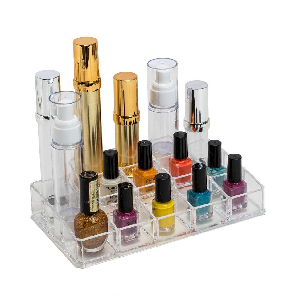 k cliffs K-Cliffs Clear Acrylic Makeup Organizer with 13 Compartments