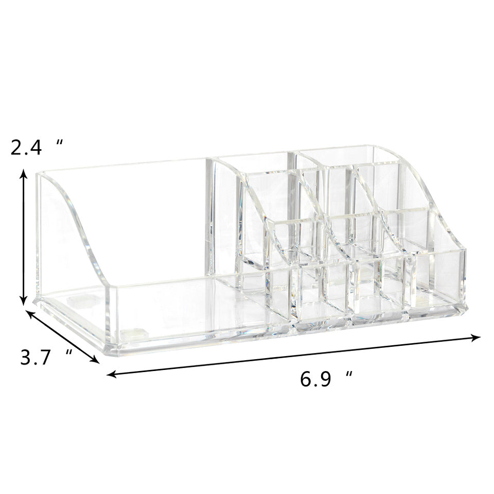 K Cliffs K-Cliffs Clear Acrylic Makeup Organizer With 9 Compartments