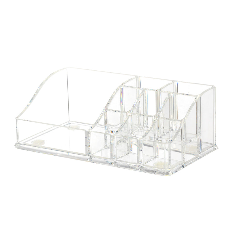 K Cliffs K-Cliffs Clear Acrylic Makeup Organizer With 9 Compartments