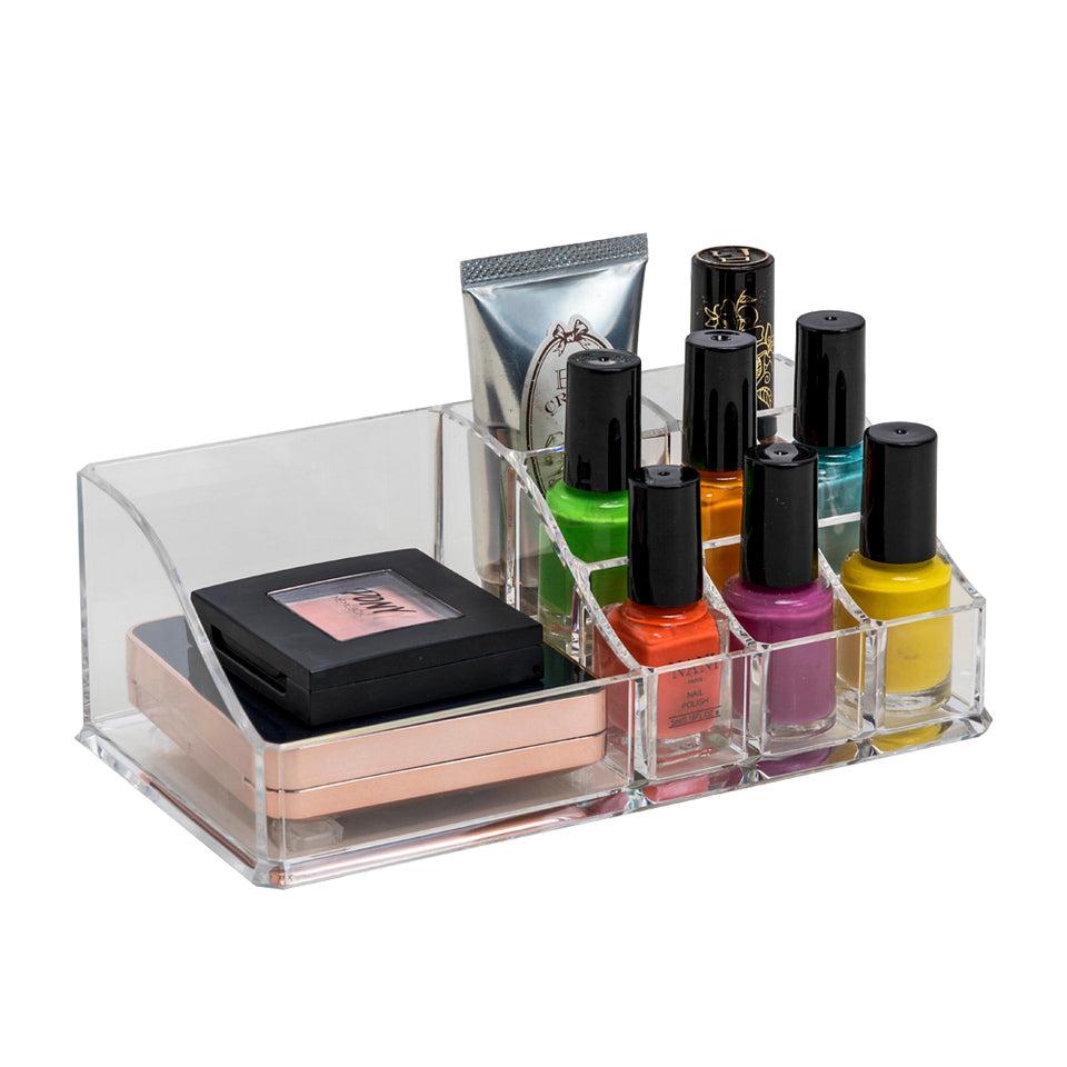 k cliffs K-Cliffs Clear Acrylic Makeup Organizer with 9 Compartments