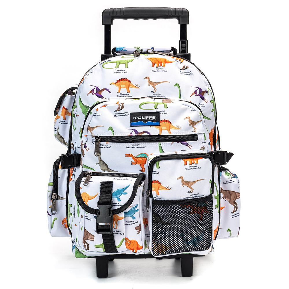 K Cliffs K-Cliffs Deluxe Wheeled Rolling School Backpack Sturdy Wheels