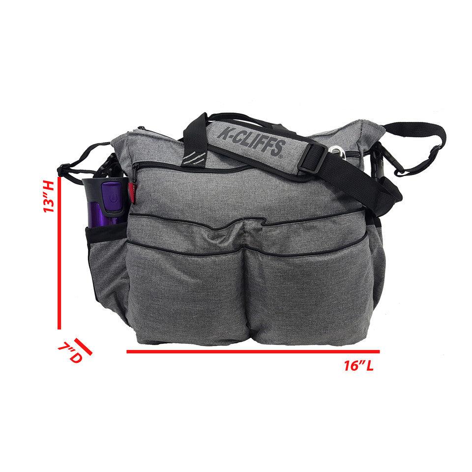 K Cliffs K-Cliffs Fashionable Diaper Bag Mommy & Daddy Organizer Tote Bag Includes Changing Mat Gray
