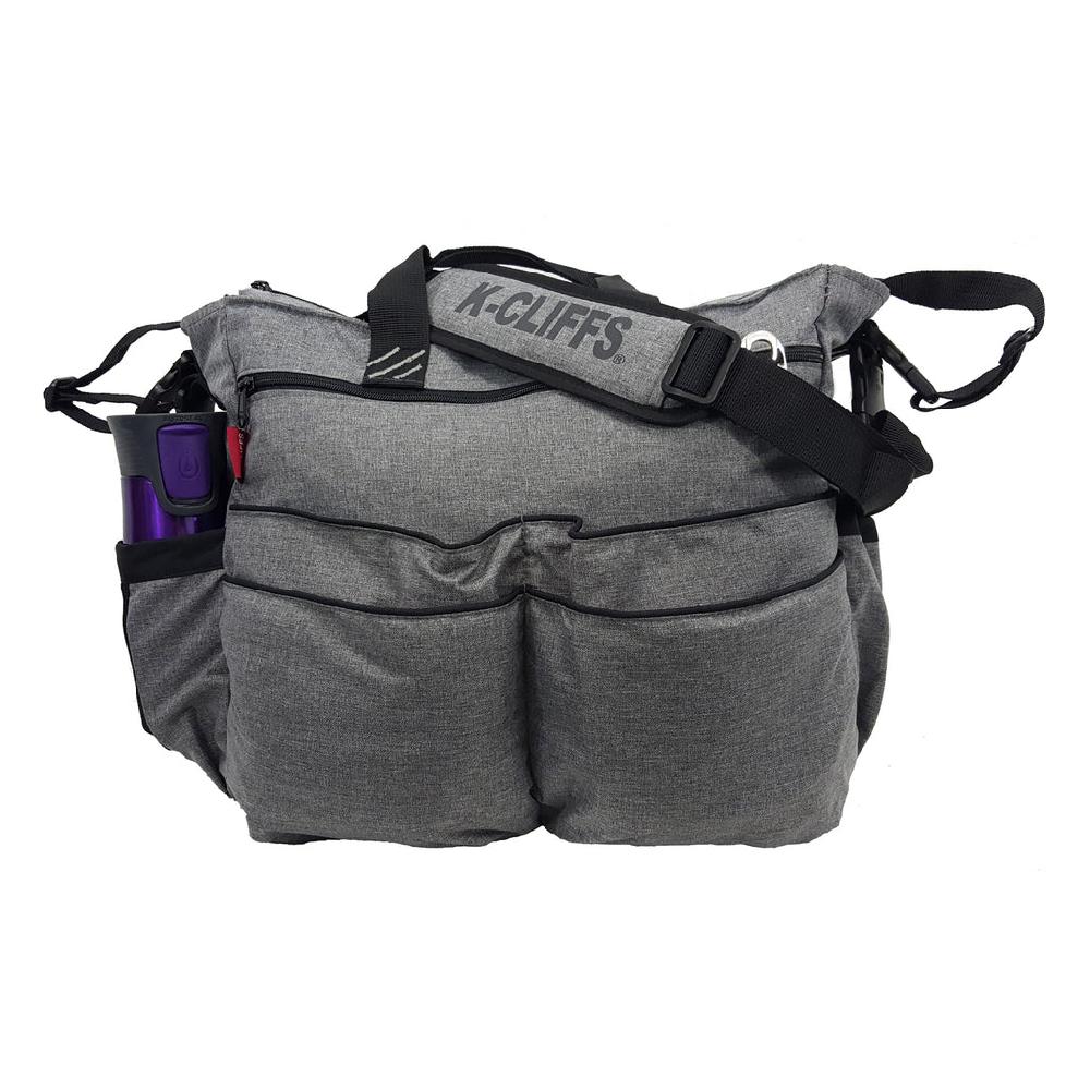 K Cliffs K-Cliffs Fashionable Diaper Bag Mommy & Daddy Organizer Tote Bag Includes Changing Mat Gray