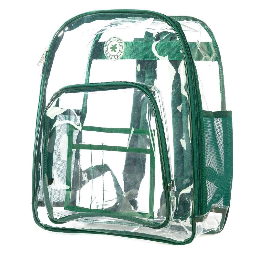 K Cliffs K-Cliffs Heavy Duty Clear School Backpack Bookbag Security Work Bag
