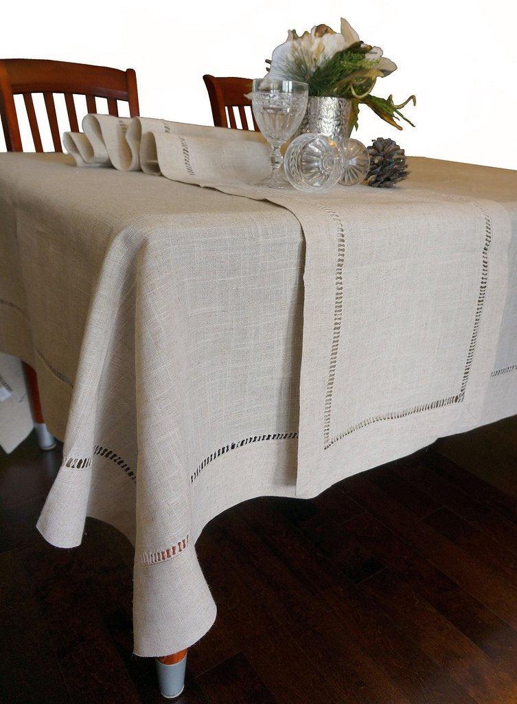 k cliffs K-Cliffs Home Decor Natural Hemstitched Table Runner Table Cloth for all Occasions