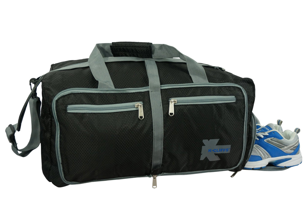 K Cliffs K-cliffs Lightweight Gym Bag Durable Foldable Sport Duffel Travel Bags W/ Separate Shoe Compartment