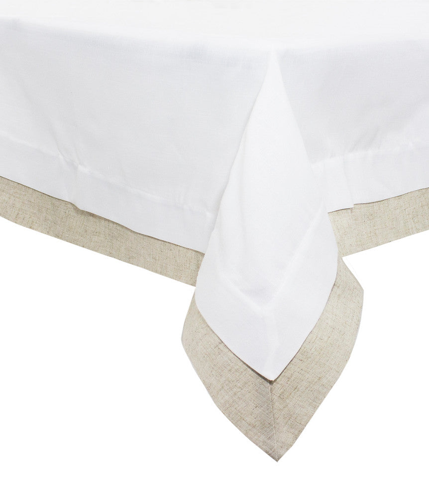 K Cliffs K-Cliffs Long Modern Two-Tone Double Bordered Table Cloth Kitchen/Dinning Room Table