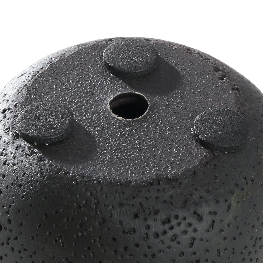 K Cliffs K-Cliffs Mini Black Cement Plant Pots With Bamboo Saucer And Drainage Hole Set Of 3