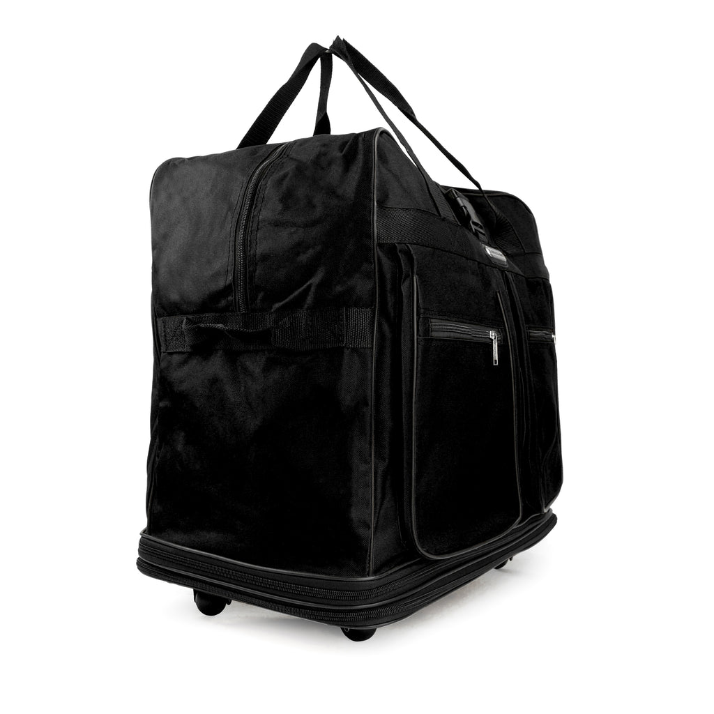 K Cliffs K-Cliffs Multi Tiered Collapsible Expandable Wheeled Travel Cargo Bag W/Zippered Pockets