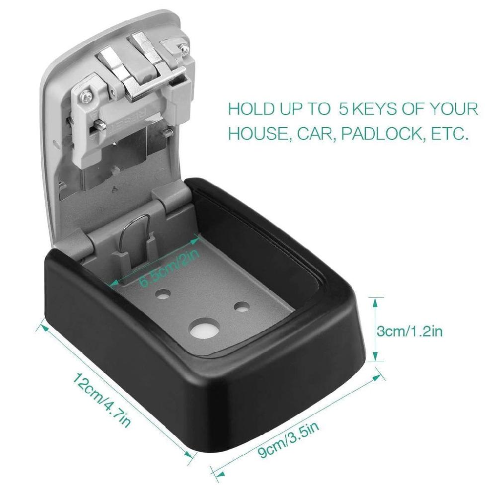 K Cliffs K-Cliffs Realtor's Key Lockbox Wall Mounted With 4 Digit Combination Holds Up To 5 Keys