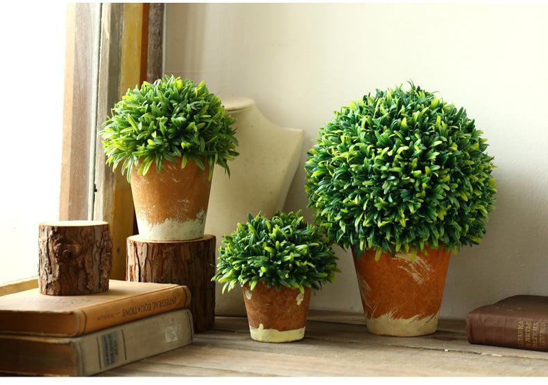 k cliffs Mini 6.3 inches Artificial Grass Plant Potted for Home Decor