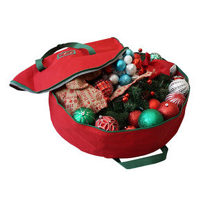 k cliffs Wreath Bag Heavy Duty Christmas Decorations Garland Lights Holiday Ornament Storage Container Up to 30 Inches