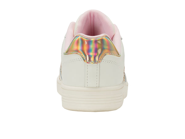 K Swiss COURT PALISADES SNOW WHITE/PINK A BOO/IRIDESCENT