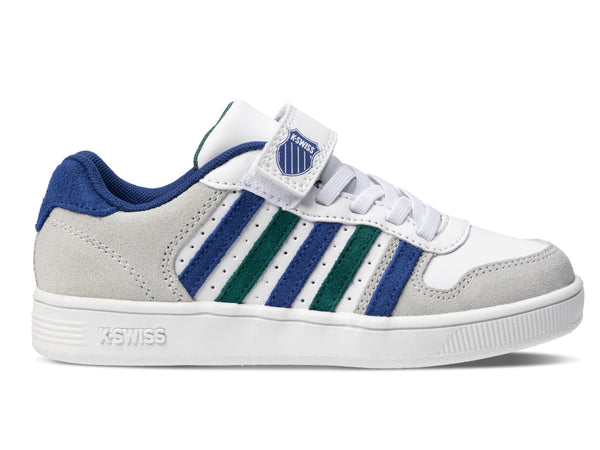 k swiss COURT PALISADES STRAP WHITE/ANTIQUE GREEN/BLUE QUARTEZ