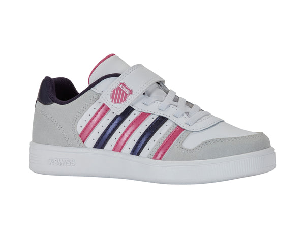 K Swiss COURT PALISADES STRAP WHITE/PEACOAT/SHOCKING PINK