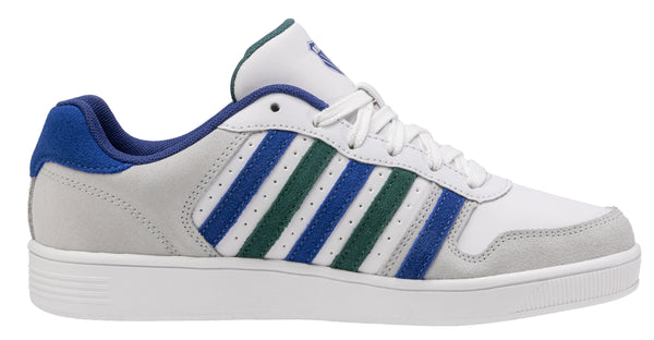 k swiss COURT PALISADES WHITE/ANTIQUE GREEN/BLUE QUARTEZ