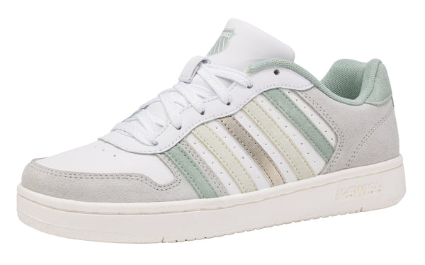 K Swiss COURT PALISADES WHITE-CANARY GREEN-FROSTY GREEN-CHAMPAGNE GOLD