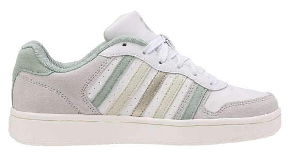 k swiss COURT PALISADES WHITE-CANARY GREEN-FROSTY GREEN-CHAMPAGNE GOLD