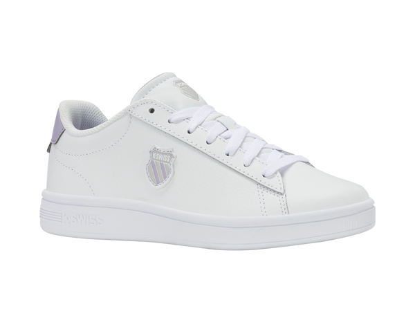 K Swiss COURT SHIELD II WHITE/OYSTER MUSHROOM/LILAC