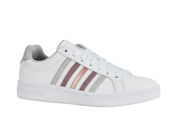 K Swiss COURT TIEBREAK WHITE/PURPLE DOVE/GRAY VIOLET/ROSEGOLD