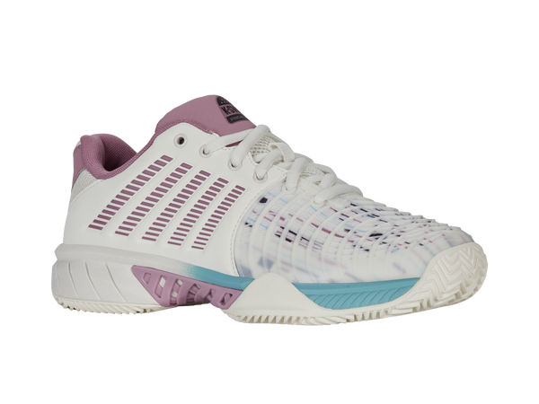 K Swiss EXPRESS LIGHT 3 PADEL SNOW WHITE/LILAS/PASTEL TURQUOISE