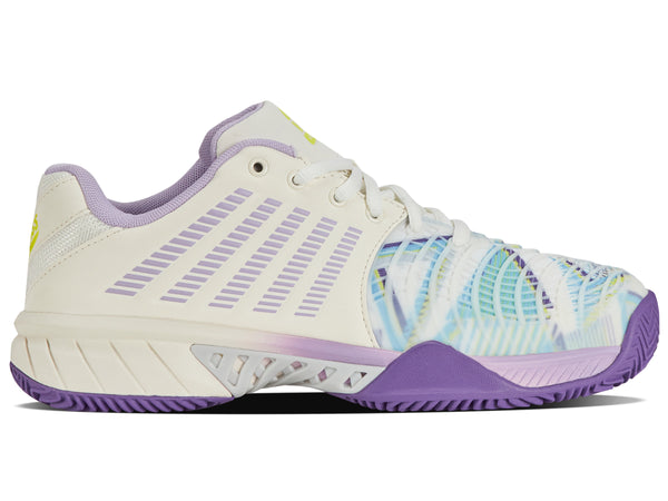 k swiss EXPRESS LIGHT 3 PADEL SNOW WHITE/PURPLE HEART/EVENING PRIMROSE